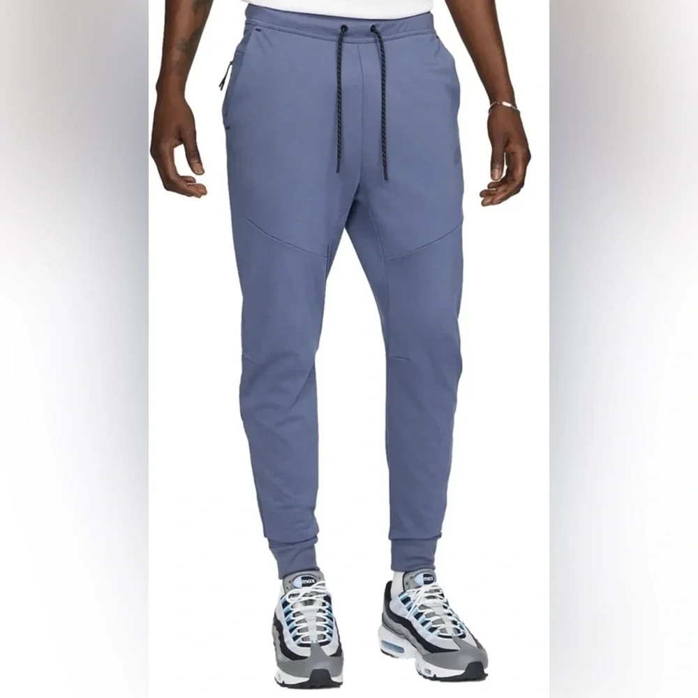 Nike Sportswear Tech Fleece Lightweight Joggers Blue Mens Size large DX0826-491 - Picture 1 of 8